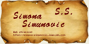 Simona Simunović vizit kartica